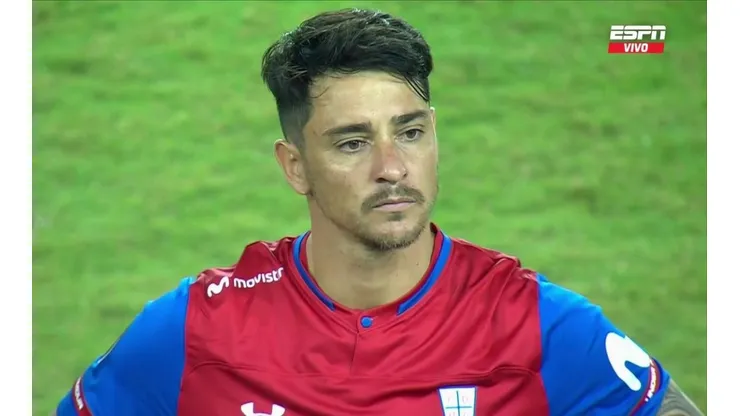 Fernando Zampedri terminó tostado tras la derrota de la UC ante Atlético Nacional por la Copa Libertadores.