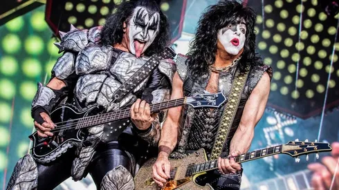 Paul Stanley y Gene Simmons de KISS.