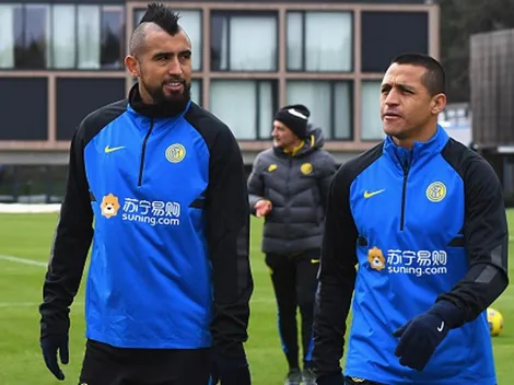 Vidal y Alexis se arengan juntos en Inter para ganarle al presente