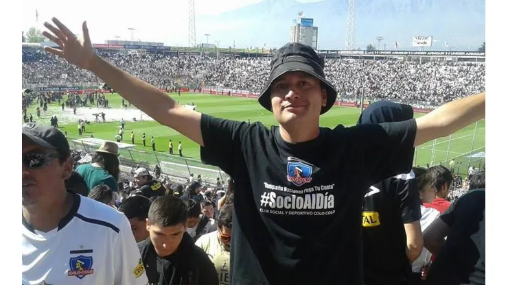Valladares como hincha en el Monumental