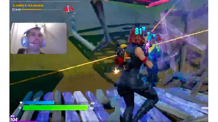 Medel dándolo todo en su streaming de Twitch