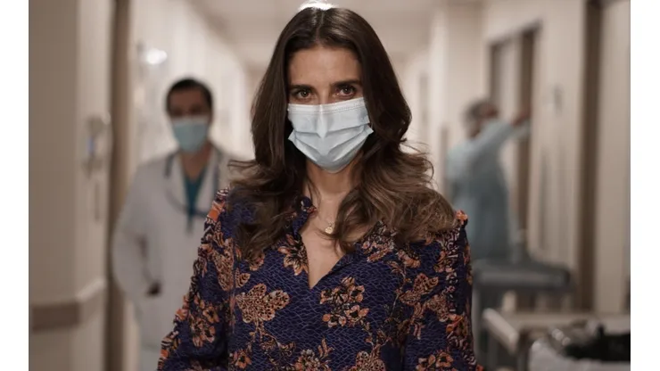 María Luisa Godoy en las grabaciones de Héroes de Hoy, de TVN.