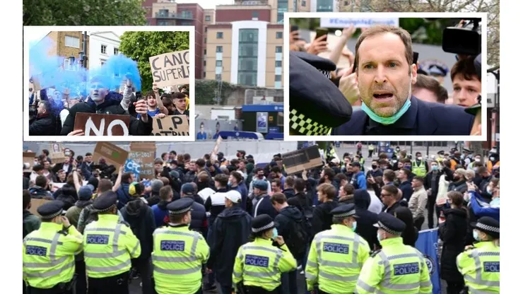 Los hinchas bloquearon el bus del Chelsea antes de su duelo de Premier League