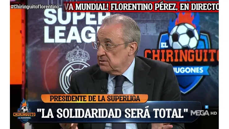 Florentino Pérez dio una extensa entrevista con El Chiringuito.