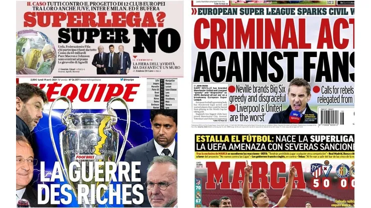 Recortes: así reaccionaron los diarios europeos a la Superliga.