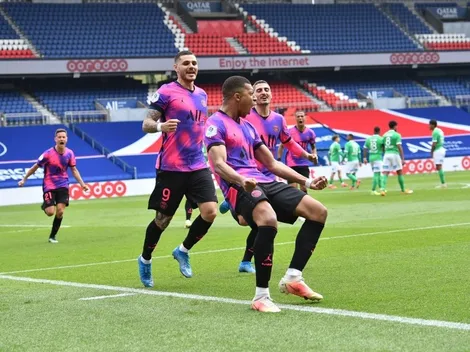 Mbappé marca un doblete ante Saint Etienne y PSG se acerca a la cima