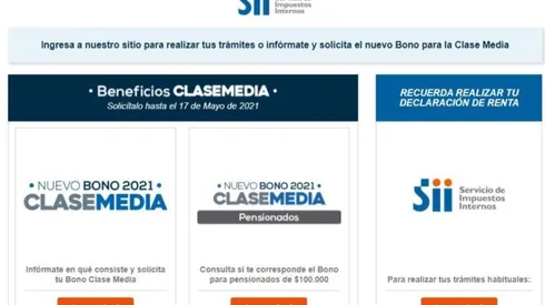 El SII informó mediante sus RRSS la hora de la postulación