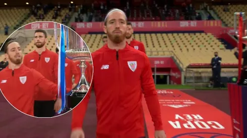 Muniain ahora ni miró el trofeo de la Copa del Rey