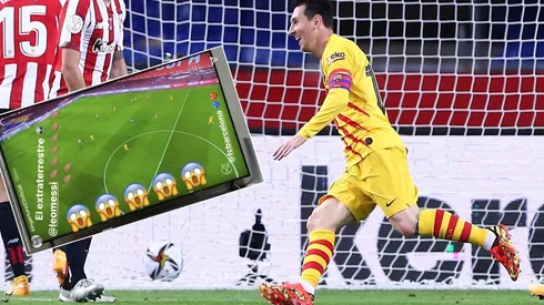 Vidal festejó con todo los goles de Messi