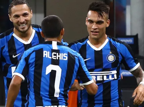 Formación del Inter ante Napoli: Lautaro por Alexis