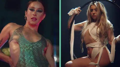 Denise Rosenthal y Lola Índigo en el clip de "Demente".