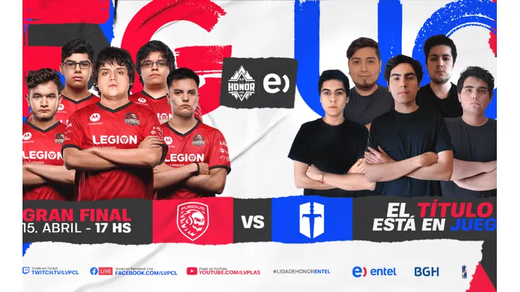 Furious Gaming y Cruzados Esports se enfrentan en la gran final de la Liga de Honor Entel.