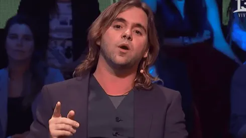 Sebastián Eyzaguirre como invitado en el programa "Vértigo", en 2018.