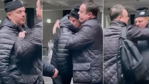 Neil Lennon discute con un amigo en estado de ebriedad