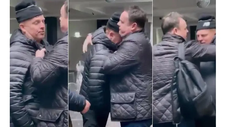 Neil Lennon discute con un amigo en estado de ebriedad