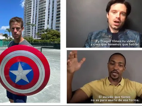 Peque Schwartzman usa el escudo del Capitán América y recibe inesperada respuesta