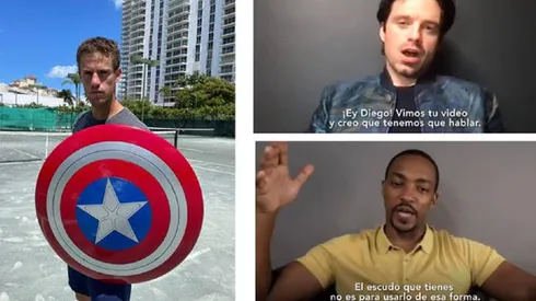 El número 9 del ranking ATP uso el escudo como raqueta.