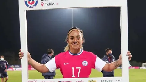 Javiera Toro celebrando la clasificación a Tokio