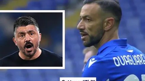 Cuagliarella y Gattuso tuvieron un encontrón en la Serie A