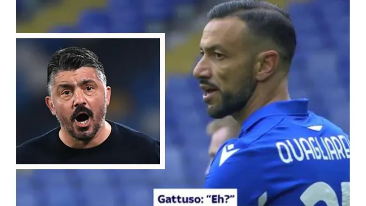 Cuagliarella y Gattuso tuvieron un encontrón en la Serie A