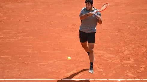 Cristian Garin en el duelo ante Auger-Aliassime