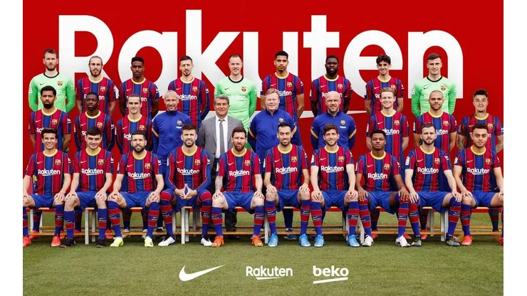 Foto oficial del Barcelona muestra a Gerard Pique haciendo el mismo gesto de Neymar