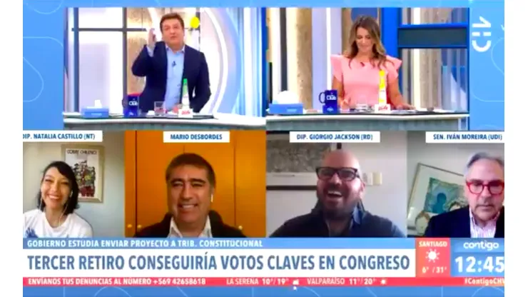 Julio César Rodríguez en el anuncio de la llegada de la "variante Mañalich", en Contigo en la Mañana.