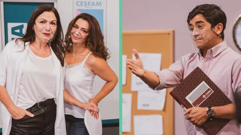 Solange Lackington, Paola Troncoso y Fernando Godoy, parte del elenco de "Mi Barrio".