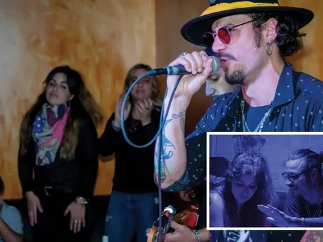 Daniel Osvaldo y Giannina Maradona se jotearon en un bar