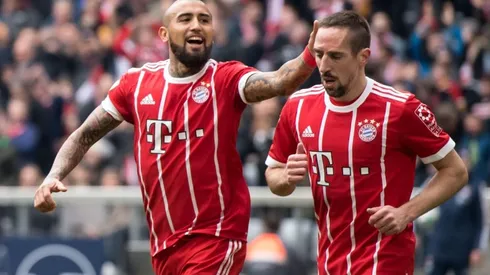 Arturo Vidal y Franck Ribéry en sus pasos por el Bayern Múnich.