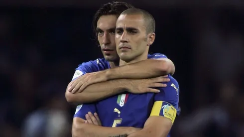 Pirlo y Cannavaro en la selección italiana