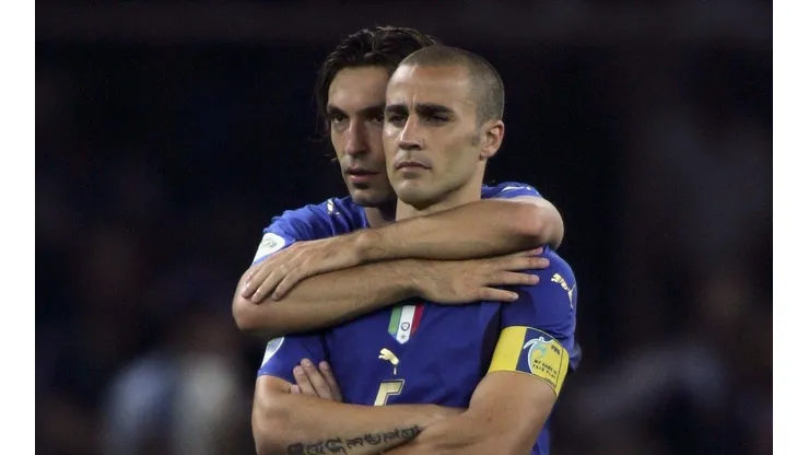 Pirlo y Cannavaro en la selección italiana
