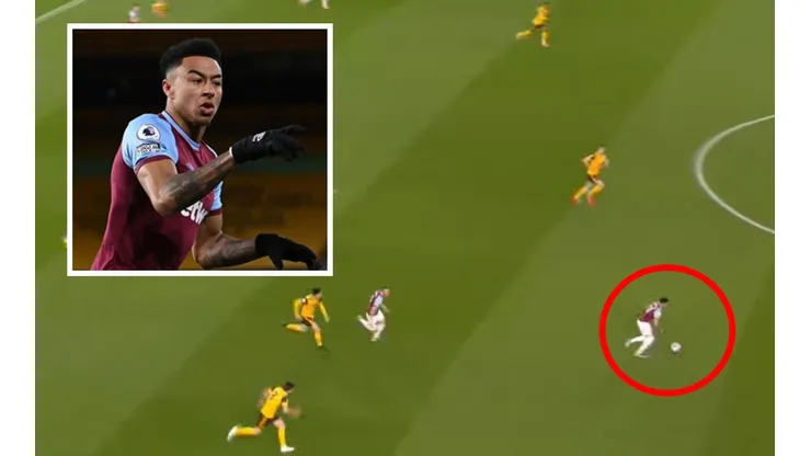 Lingard tomó el balón en la mitad de la cancha