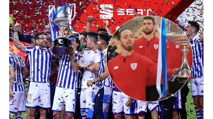 Muniain tocó la copa antes del partido. El resto, ya se lo imaginan.