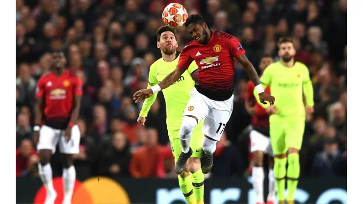 Lionel Messi fue una de las figuras en esa serie ante Manchester United.