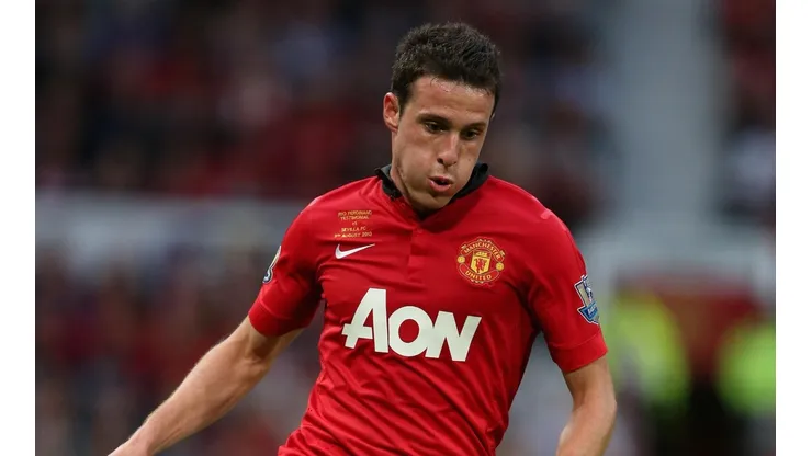Angelo Henríquez con la camiseta del Manchester United en 2013