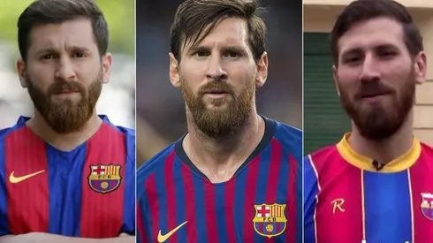 De izquierda a derecha: Messi iraní, Messi argentino y Messi egipcio.