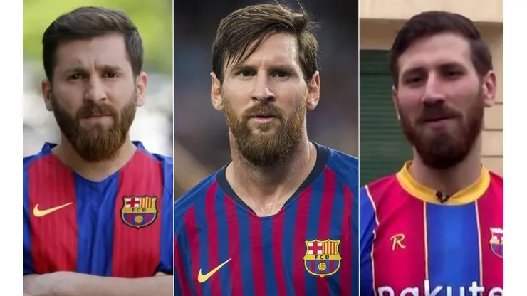 De izquierda a derecha: Messi iraní, Messi argentino y Messi egipcio.