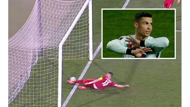 A todas luces el balón entró en la portería de Serbia