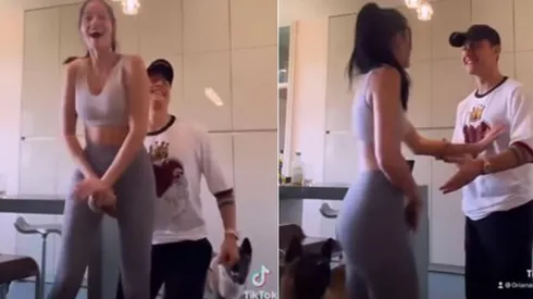 Dybala y su novia intentan completar un desafío de TikTok