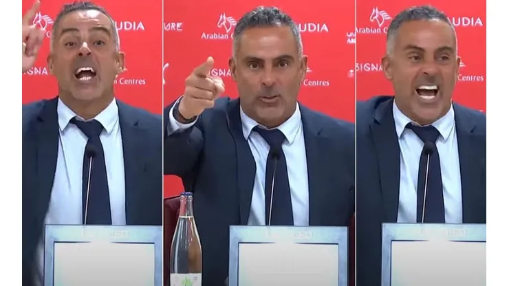 DT del Almería se indignó con el arbitraje y pidió respeto a su equipo