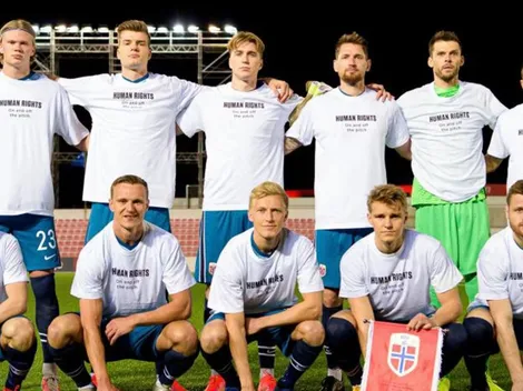 Boicot al Mundial de Qatar: noruegos visten camisetas de DDHH