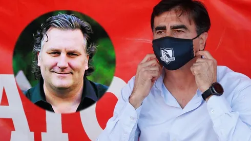 Luka Tudor sale al paso de Gustavo Quinteros en Colo Colo.