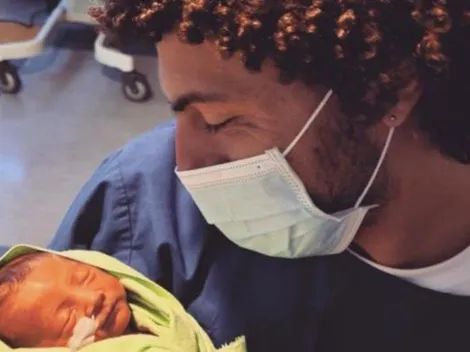 Maxi Falcón sostuvo a su hijo en brazos por primera vez