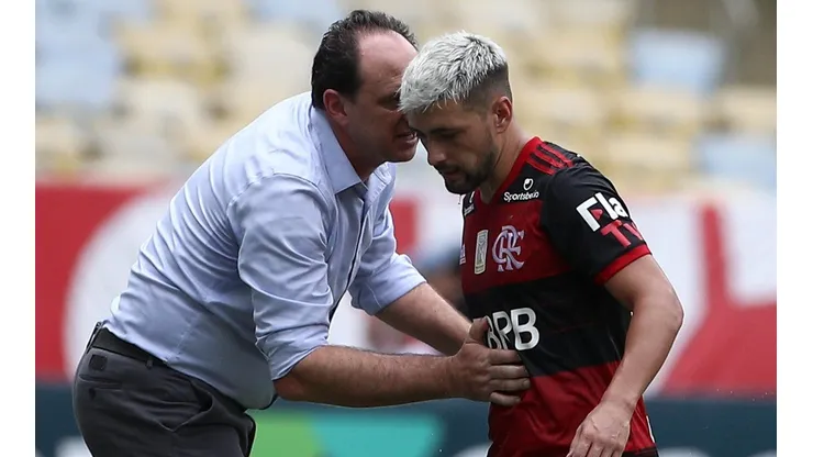 Rogerio Ceni con De Arrascaeta en el Flamengo