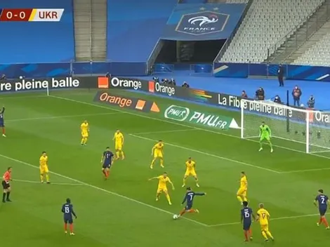 Con comba y al ángulo: el megagolazo de Griezmann a Ucrania