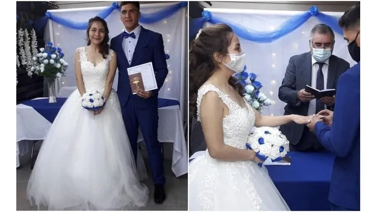 Marcelino Núñez, la novia y un matrimonio a los colores cruzados.