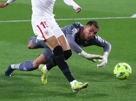 Arquero del Betis celebra entre lamentos la victoria ante Levante