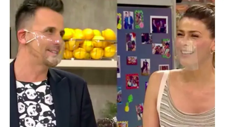 Sergio Lagos y Tonka Tomicic en el momento de la aclaración.
