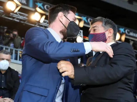 Laporta se dirige a Messi en investidura: "Intentaré convencerlo"